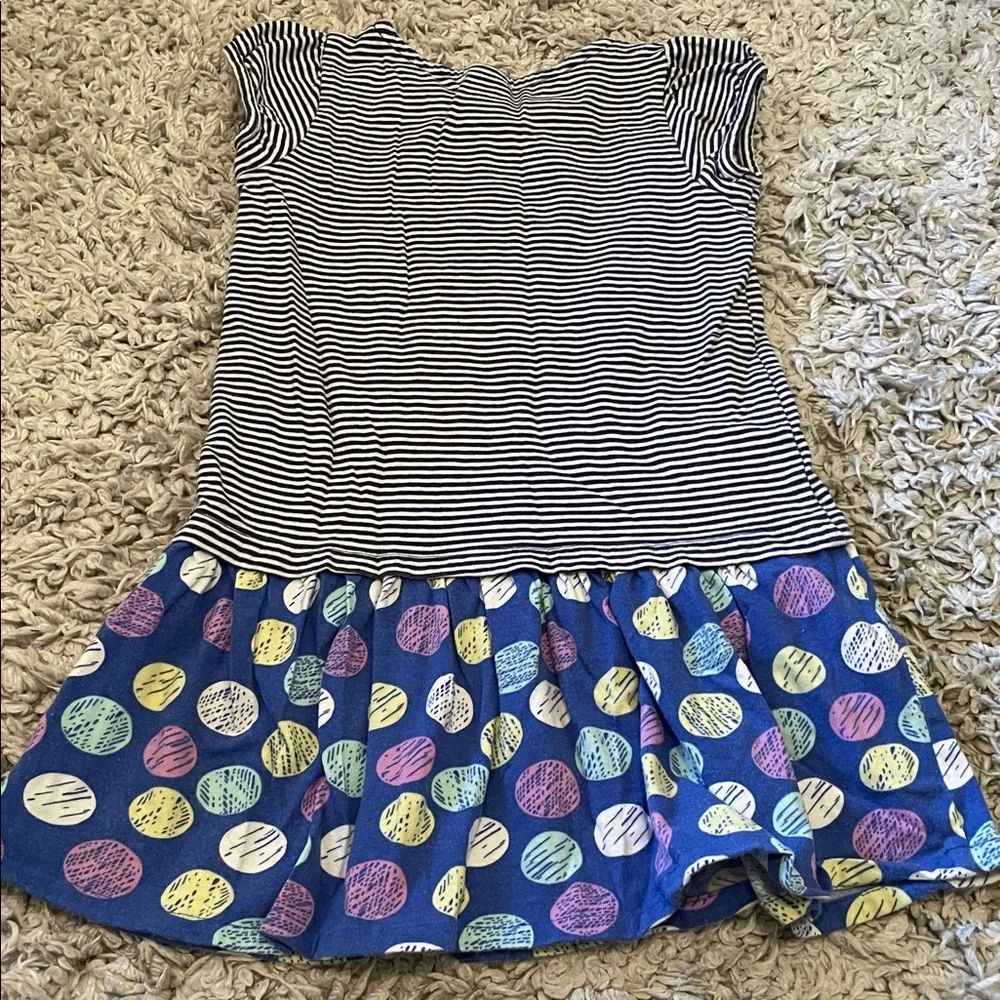 2016 Gymboree Outlet Navy and White Striped Dress, Size 5